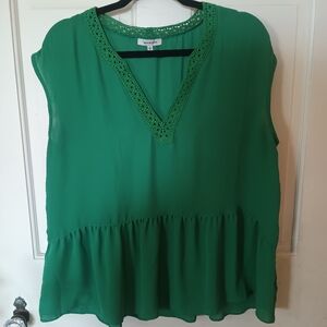 Max Studio Sheer Sleeveless Blouse Size Large